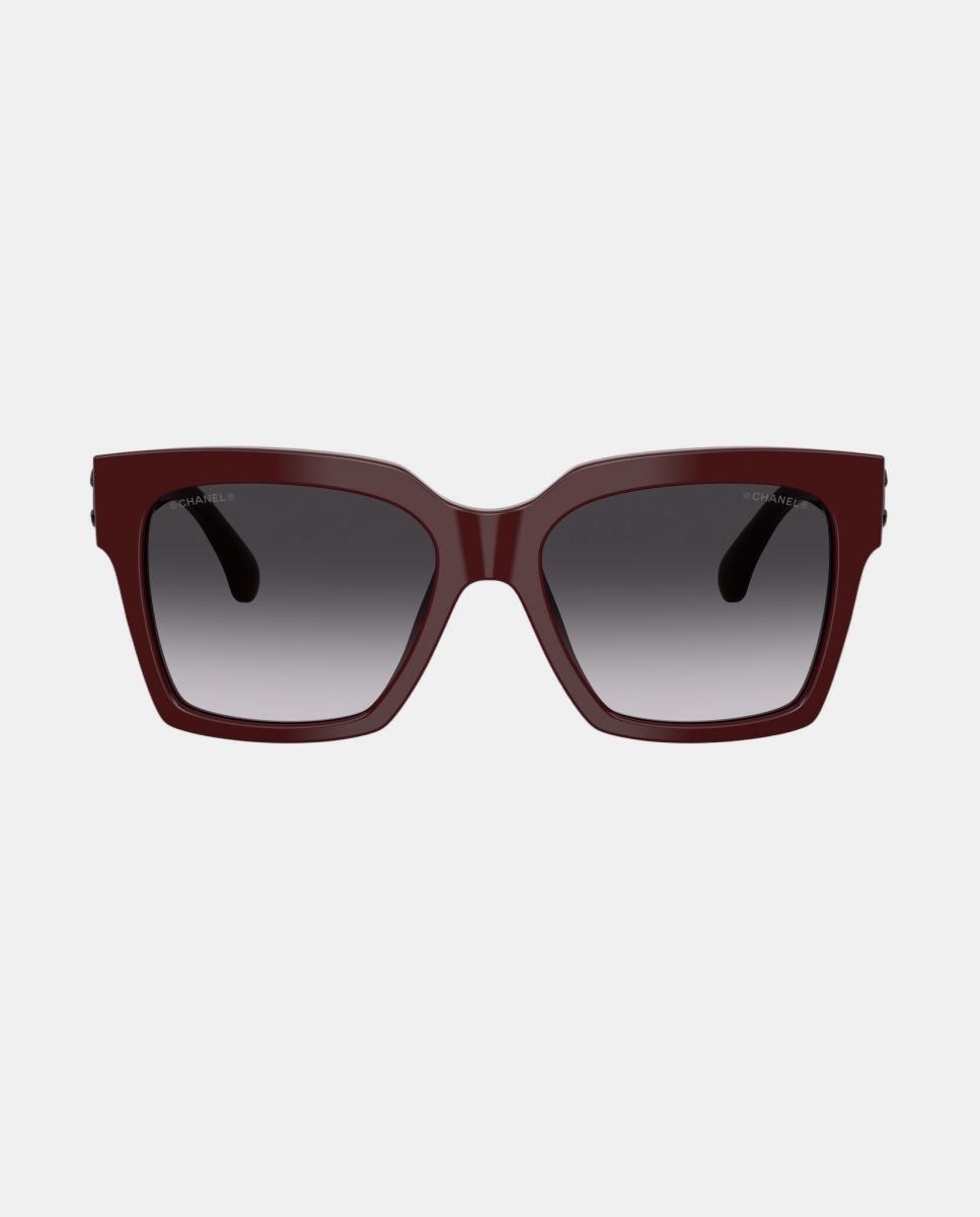 Imagen 0 de Gafas de sol CH5557 de mujer rectangular en acetato con lente degradada Burdeos