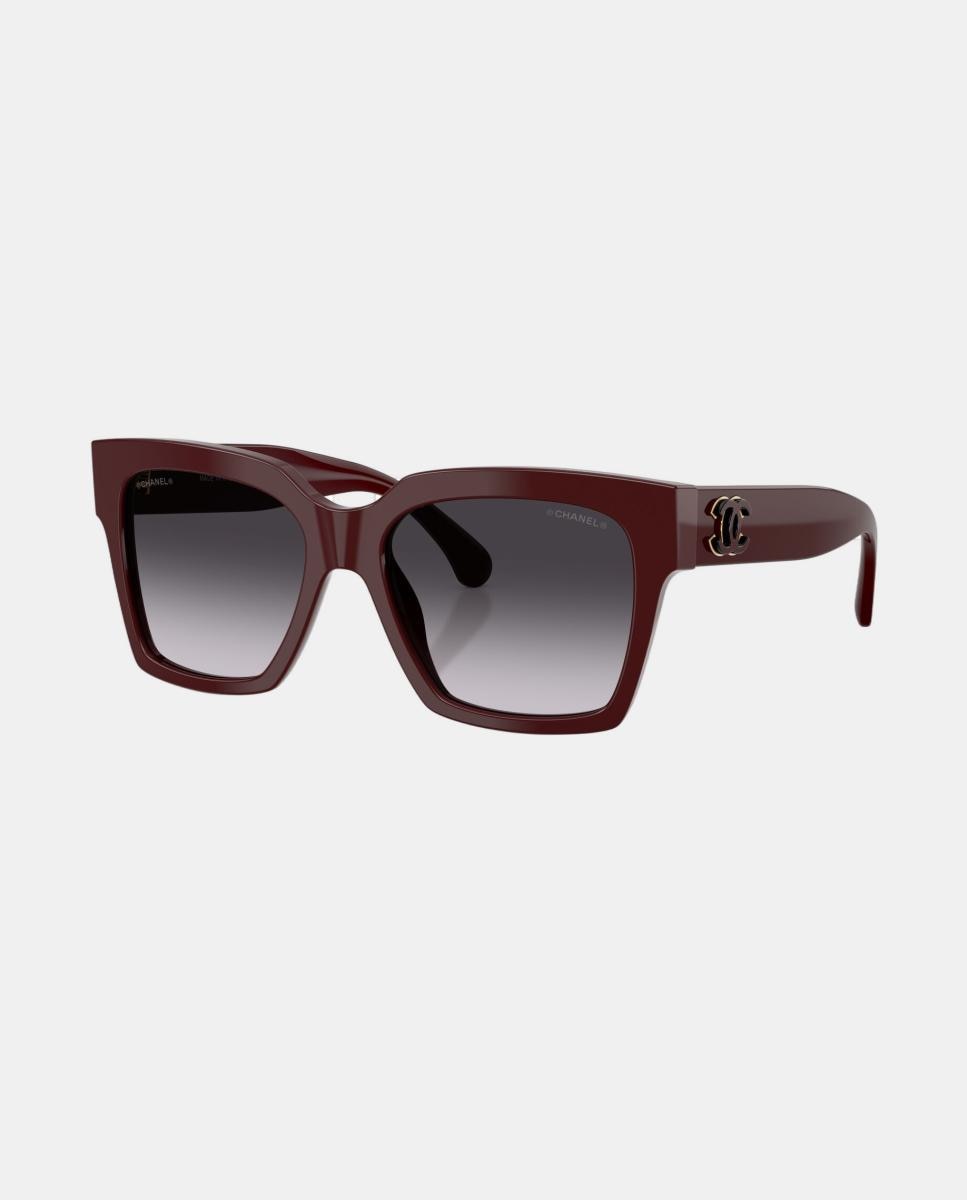 Gafas de sol CH5557 de mujer rectangular en acetato con lente degradada - CHANEL - Burdeos Burdeos-2