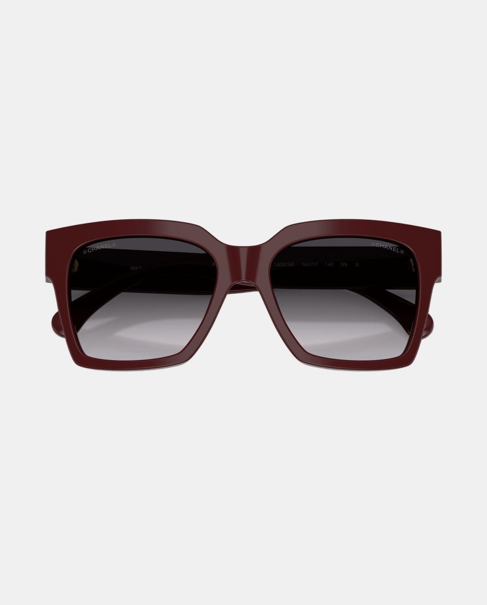Gafas de sol CH5557 de mujer rectangular en acetato con lente degradada - CHANEL - Burdeos Burdeos-5