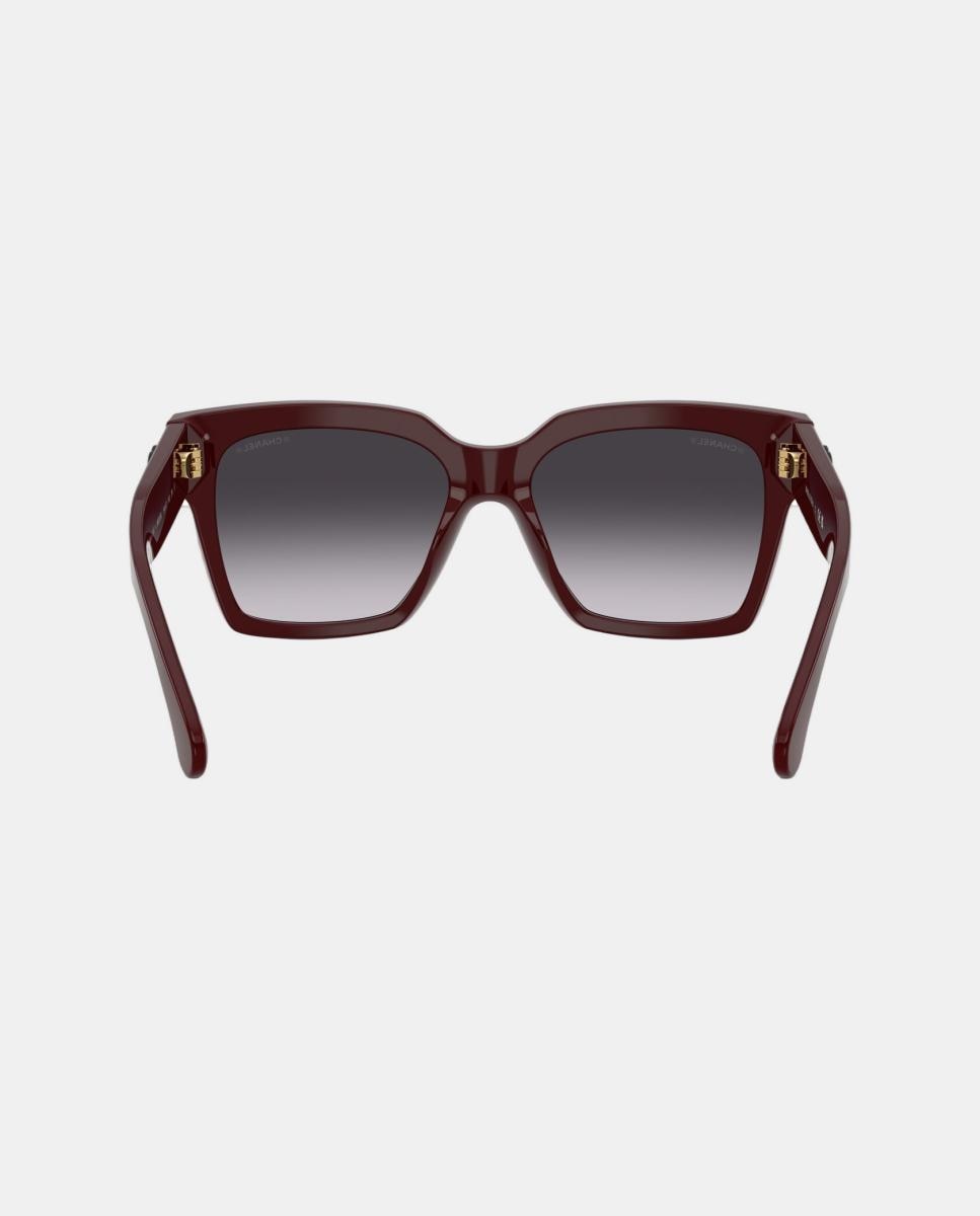 Gafas de sol CH5557 de mujer rectangular en acetato con lente degradada - CHANEL - Burdeos Burdeos-6