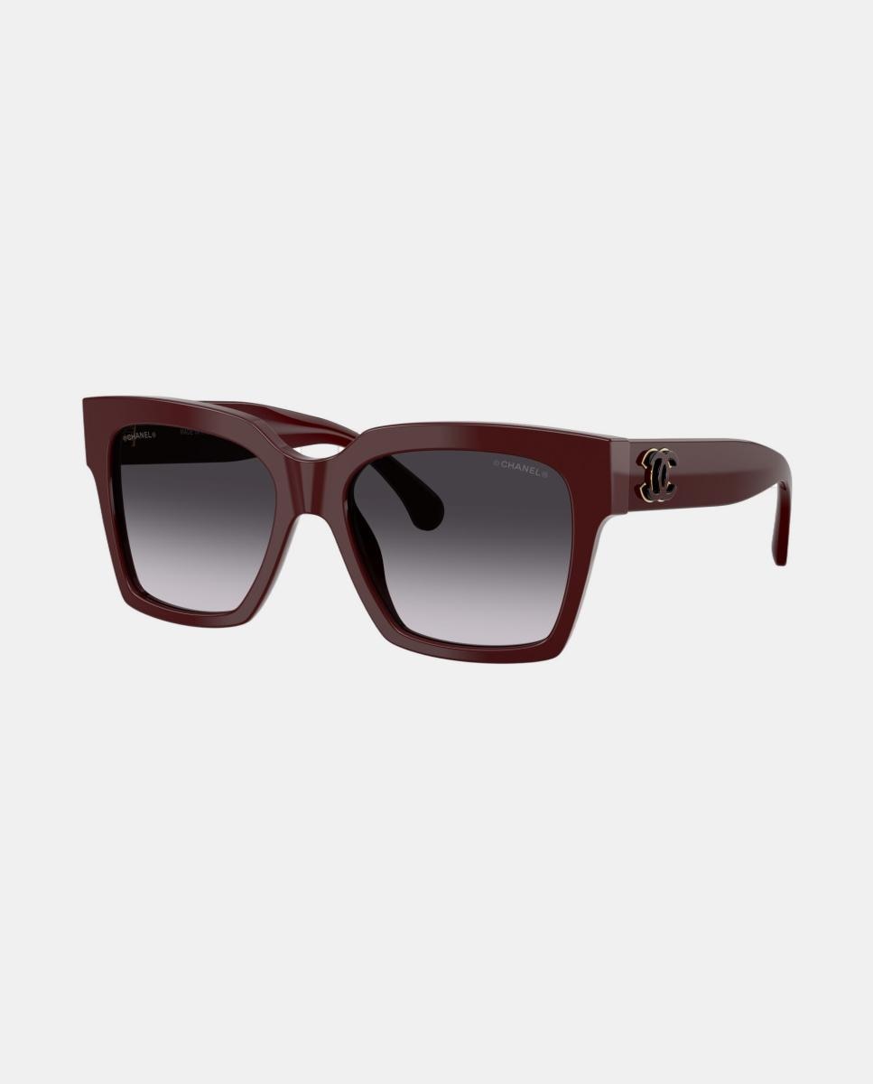 Gafas de sol CH5557 de mujer rectangular en acetato con lente degradada - CHANEL - Burdeos Burdeos-7