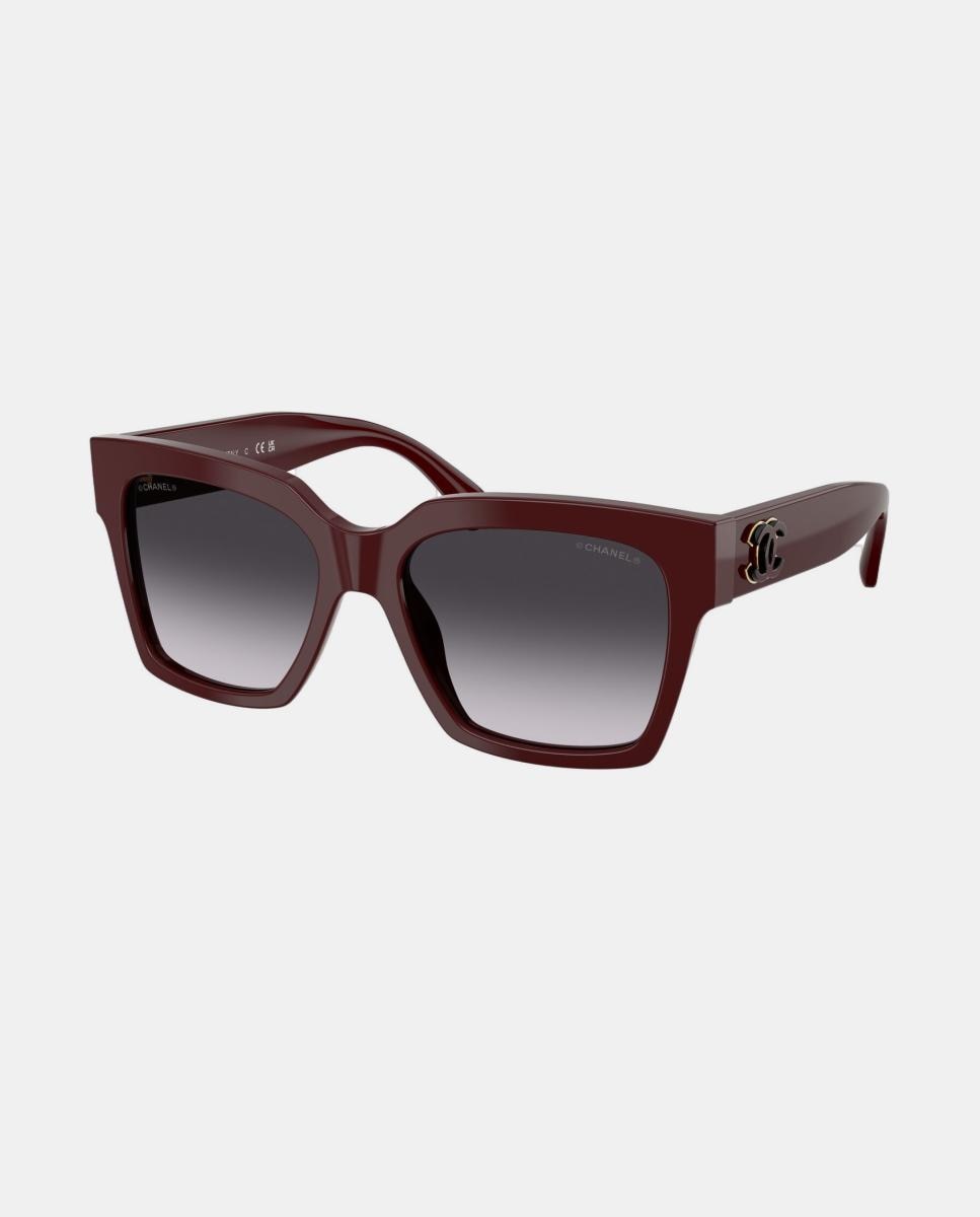 Gafas de sol CH5557 de mujer rectangular en acetato con lente degradada - CHANEL - Burdeos Burdeos-8
