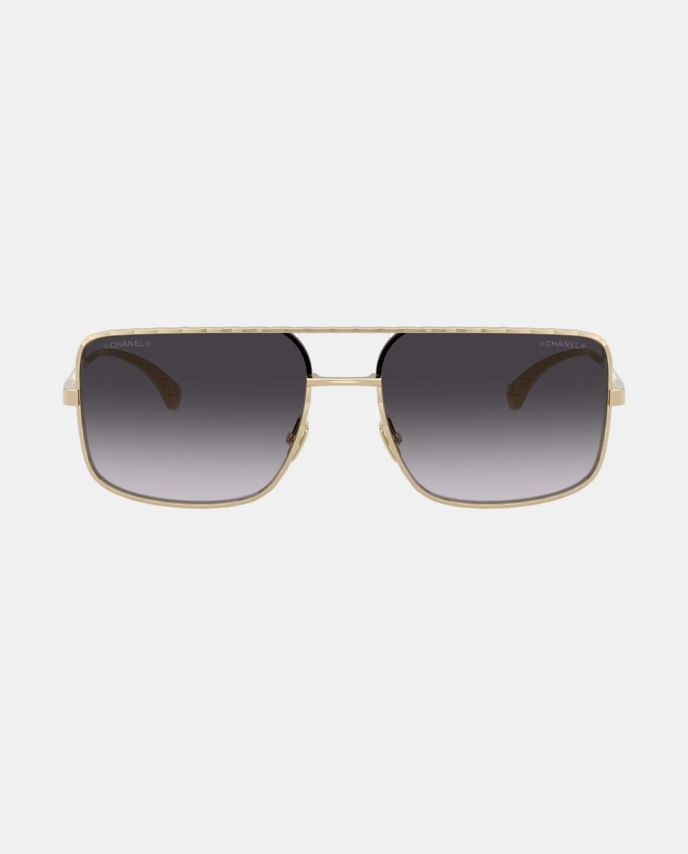 Imagen 0 de Gafas de sol CH4294 de mujer rectangular en metal con lente degradada Oro