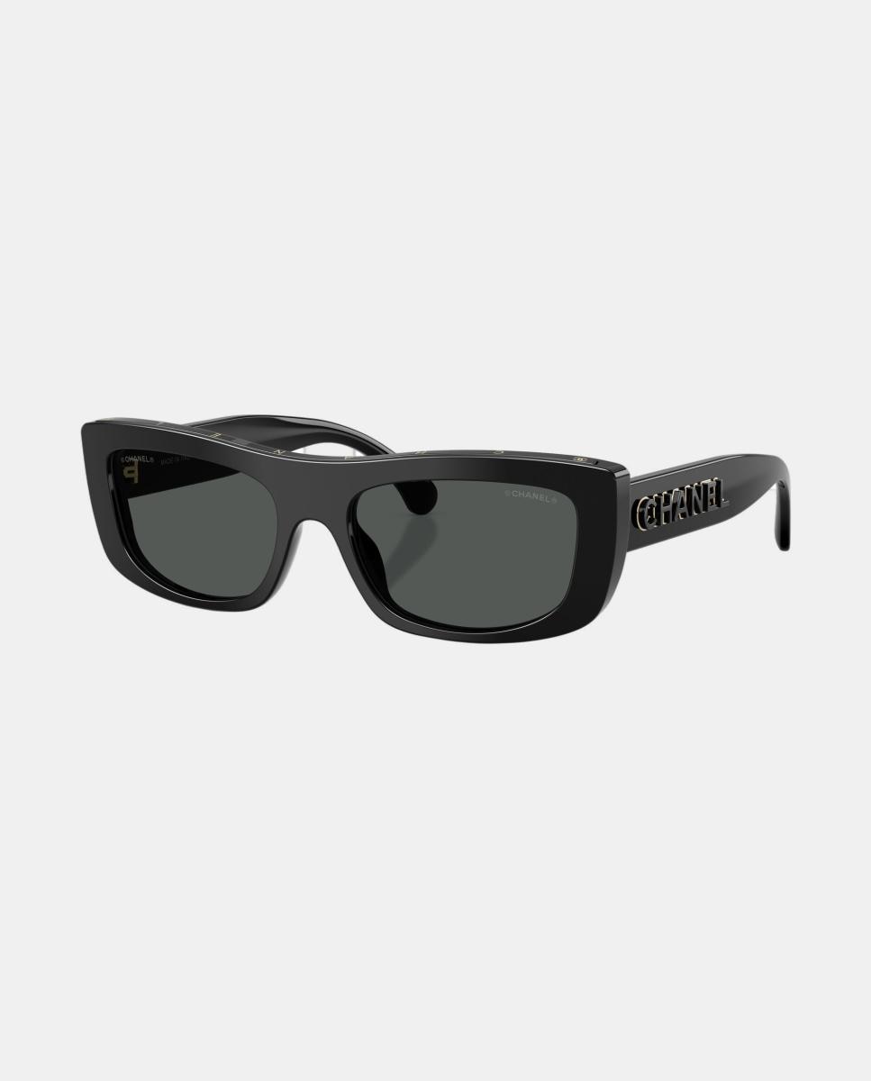 Gafas de sol CH5559 de mujer rectangular en acetato - CHANEL - Negro Negro-2