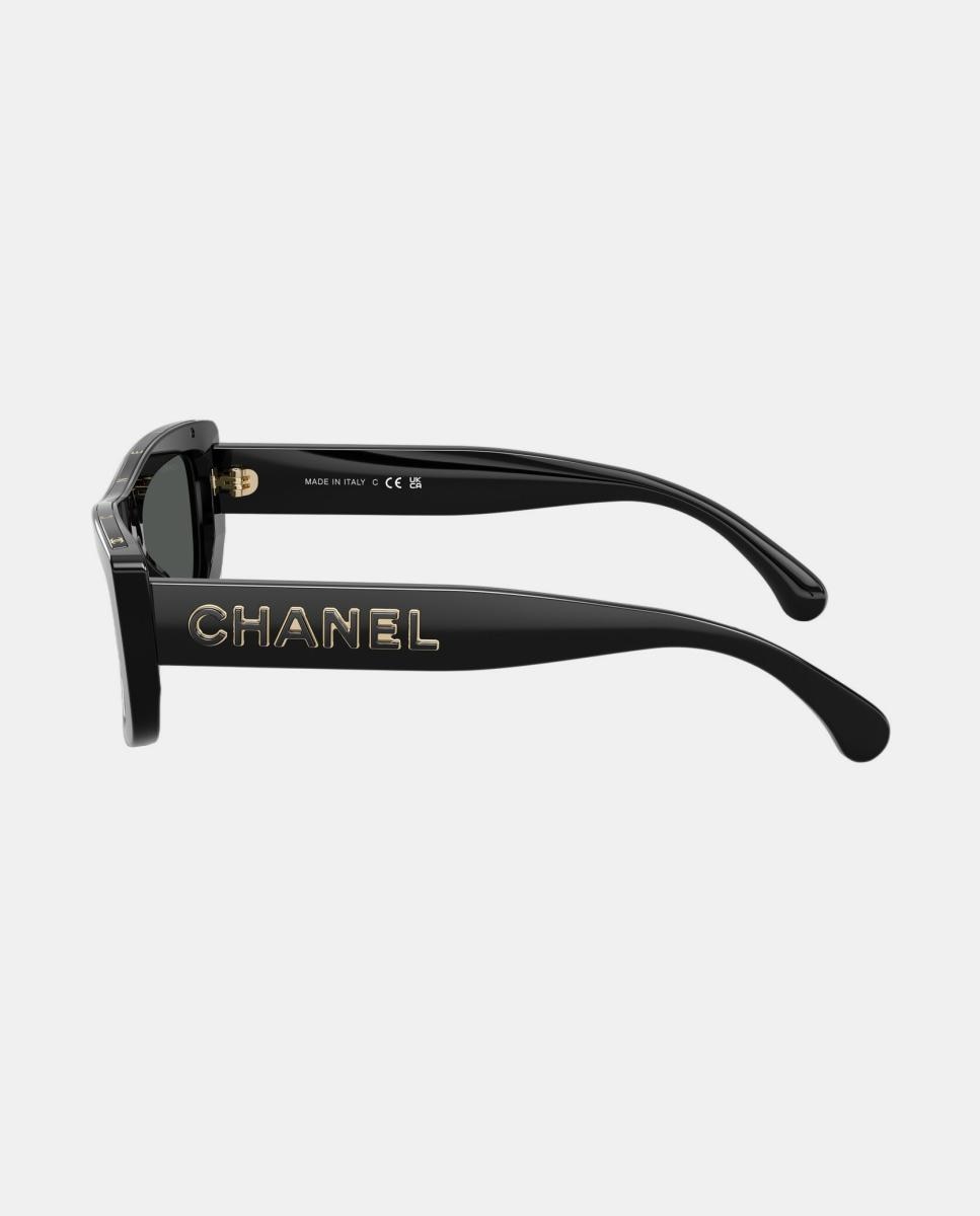 Gafas de sol CH5559 de mujer rectangular en acetato - CHANEL - Negro Negro-3