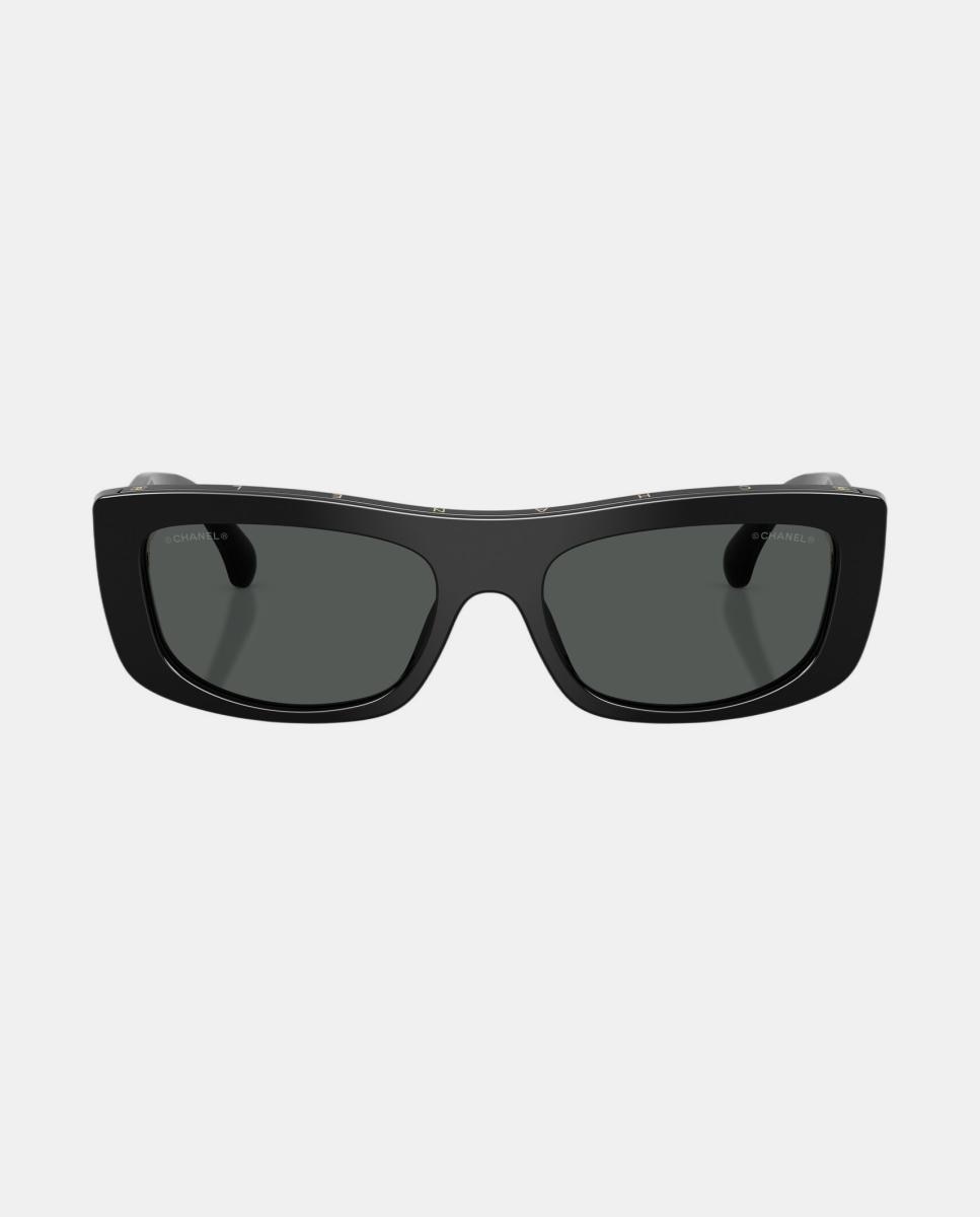 Gafas de sol CH5559 de mujer rectangular en acetato - CHANEL - Negro Negro-4