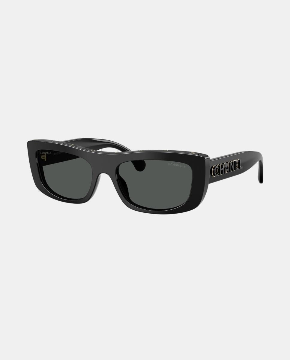 Gafas de sol CH5559 de mujer rectangular en acetato - CHANEL - Negro Negro-7