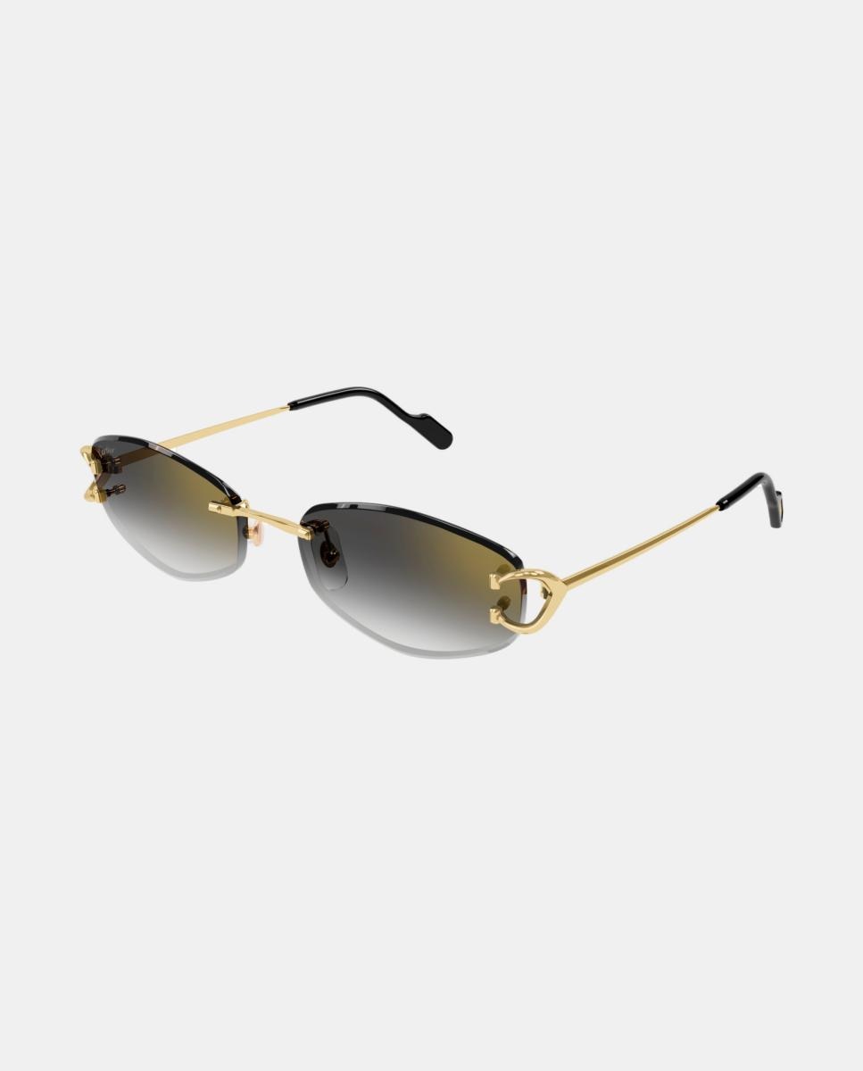 Imagen 0 de Gafas de sol de mujer geometrica metálica en dorado Oro