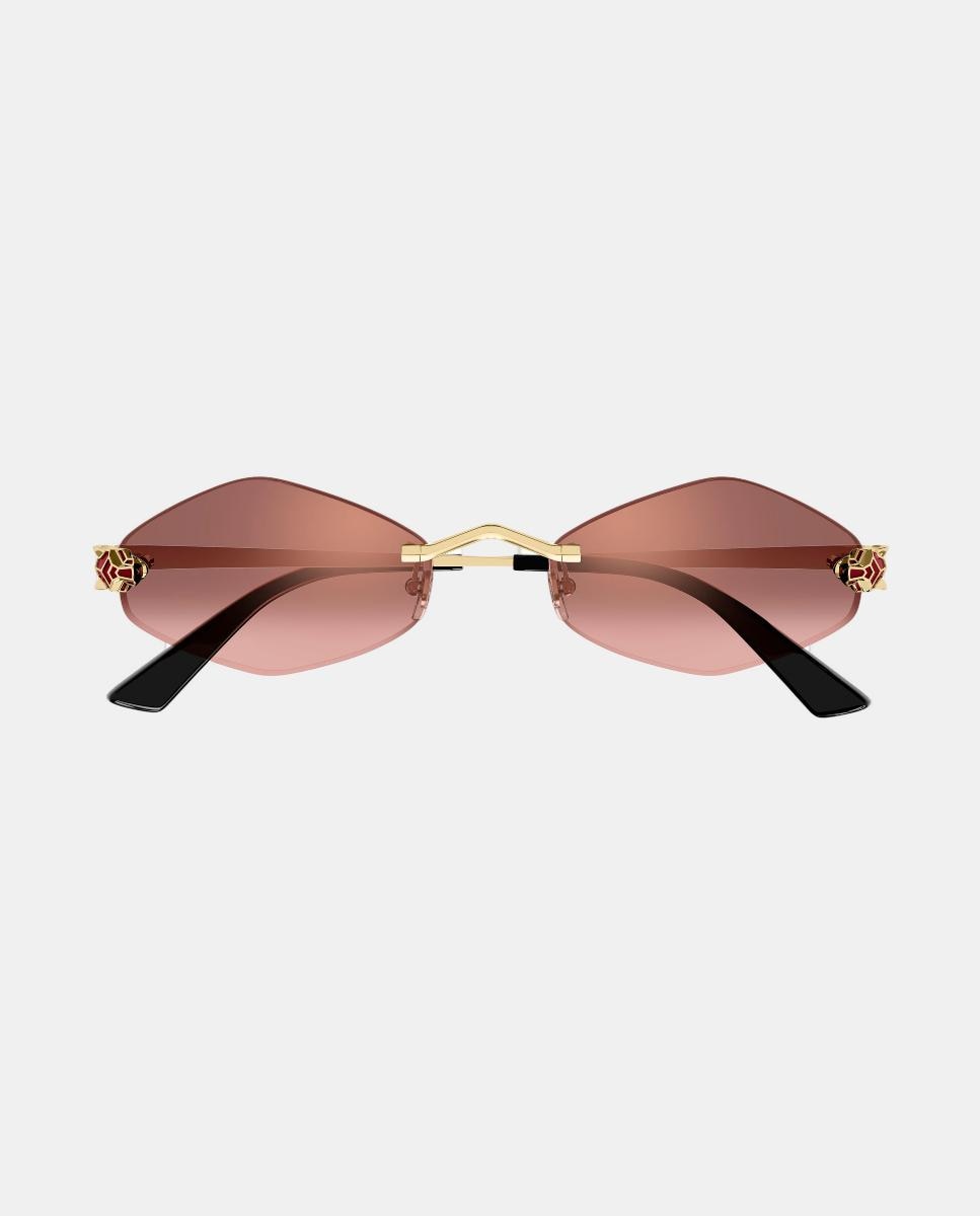 Imagen 2 de Gafa de sol de mujer geometrica metalica - Cartier - Oro Oro