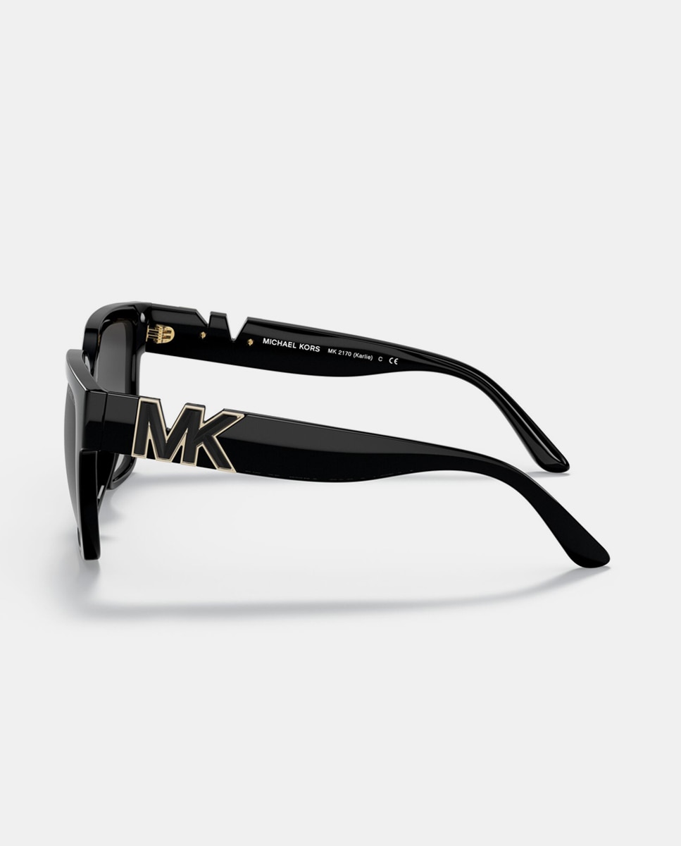 Imagen 3 de Gafas de sol MK2170U KARLIE de mujer cuadrada en inyectado con lente degradada - Michael Kors - Negro Negro