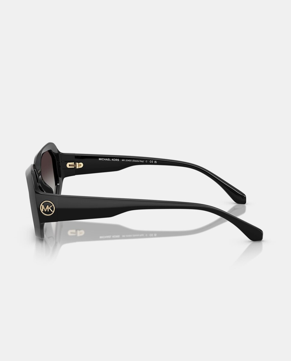 Imagen 3 de Gafas de sol MK2240U SIESTA KEY de mujer geométrica en inyectado con lente degradada - Michael Kors - Negro Negro