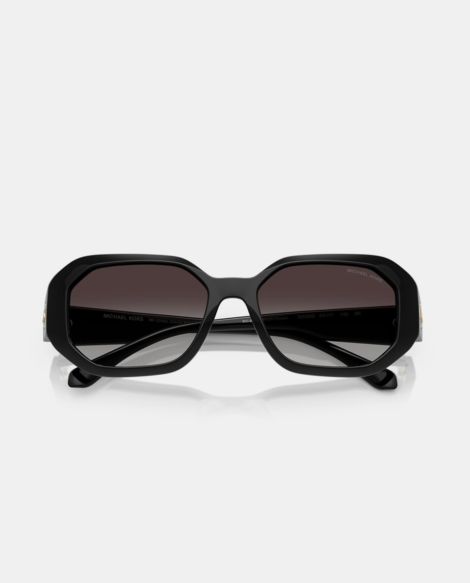 Imagen 5 de Gafas de sol MK2240U SIESTA KEY de mujer geométrica en inyectado con lente degradada - Michael Kors - Negro Negro