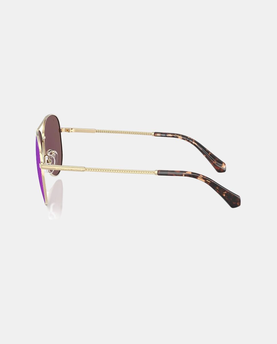 Imagen 3 de Gafas de sol MK1172 PERLEDO de mujer piloto en metal con lente polarizada - Michael Kors - Oro Oro