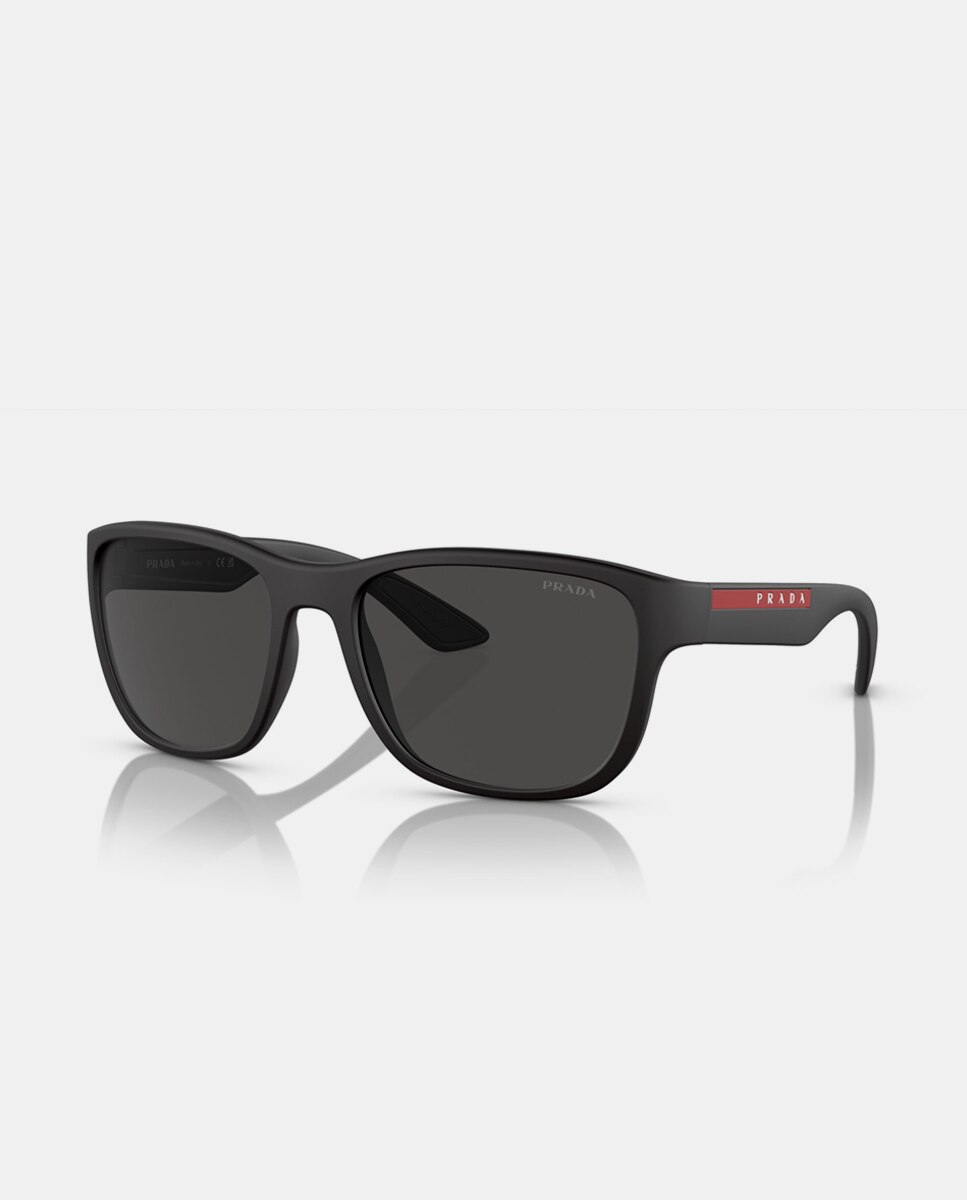 Gafas de sol PS1US ACTIVE de hombre rectangular en inyectado - Prada Linea Rossa - Negro Negro-2