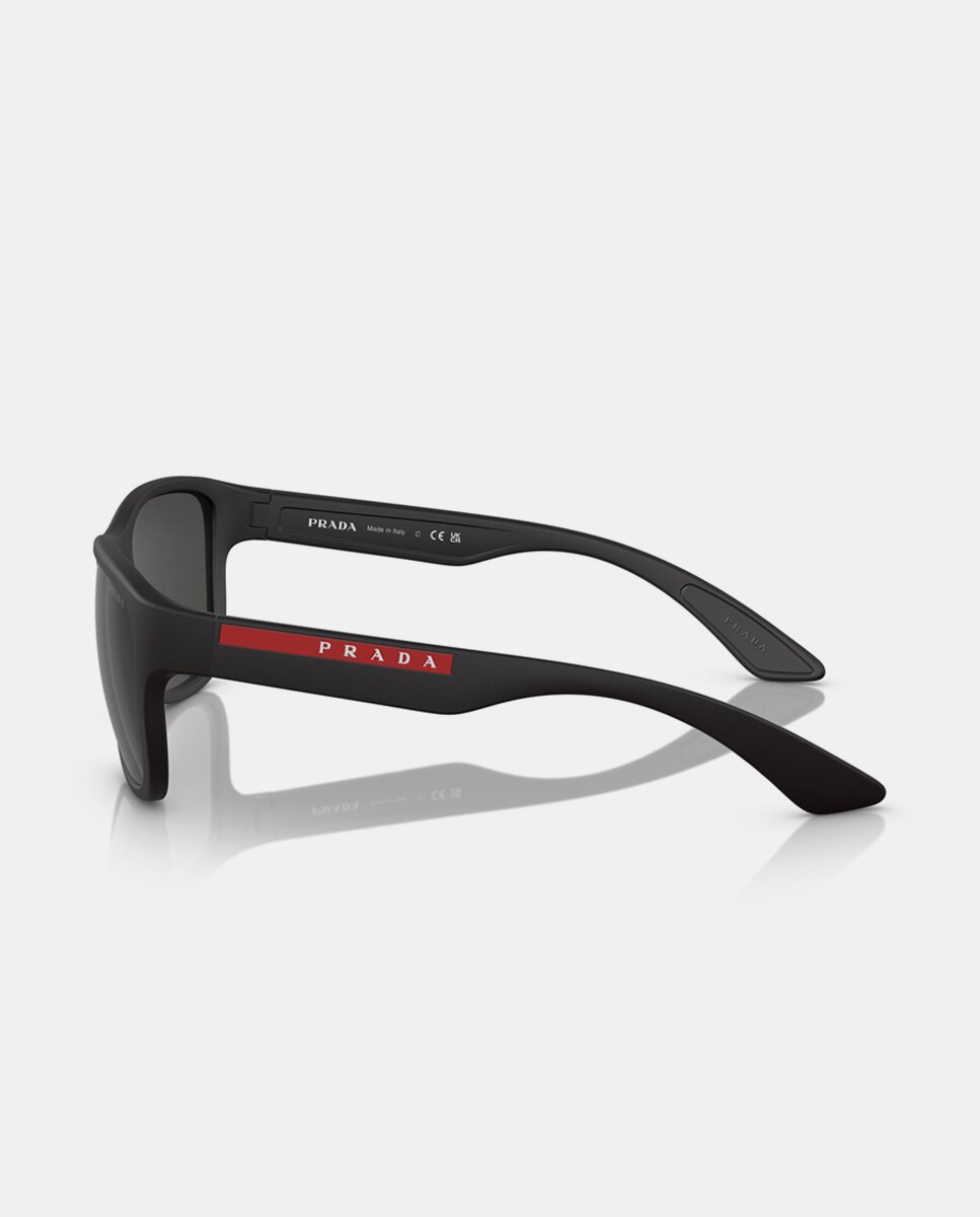 Gafas de sol PS1US ACTIVE de hombre rectangular en inyectado - Prada Linea Rossa - Negro Negro-3