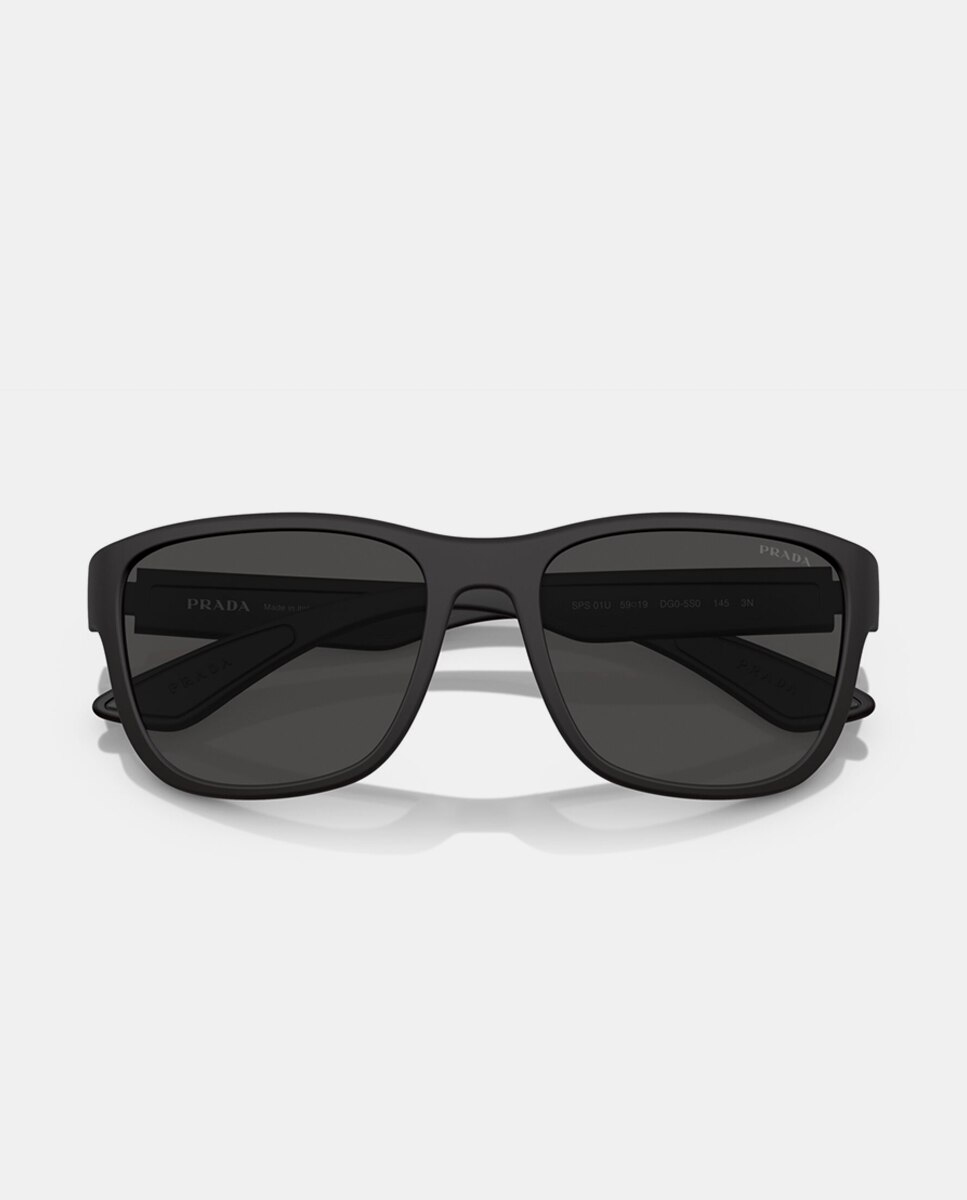 Gafas de sol PS1US ACTIVE de hombre rectangular en inyectado - Prada Linea Rossa - Negro Negro-5