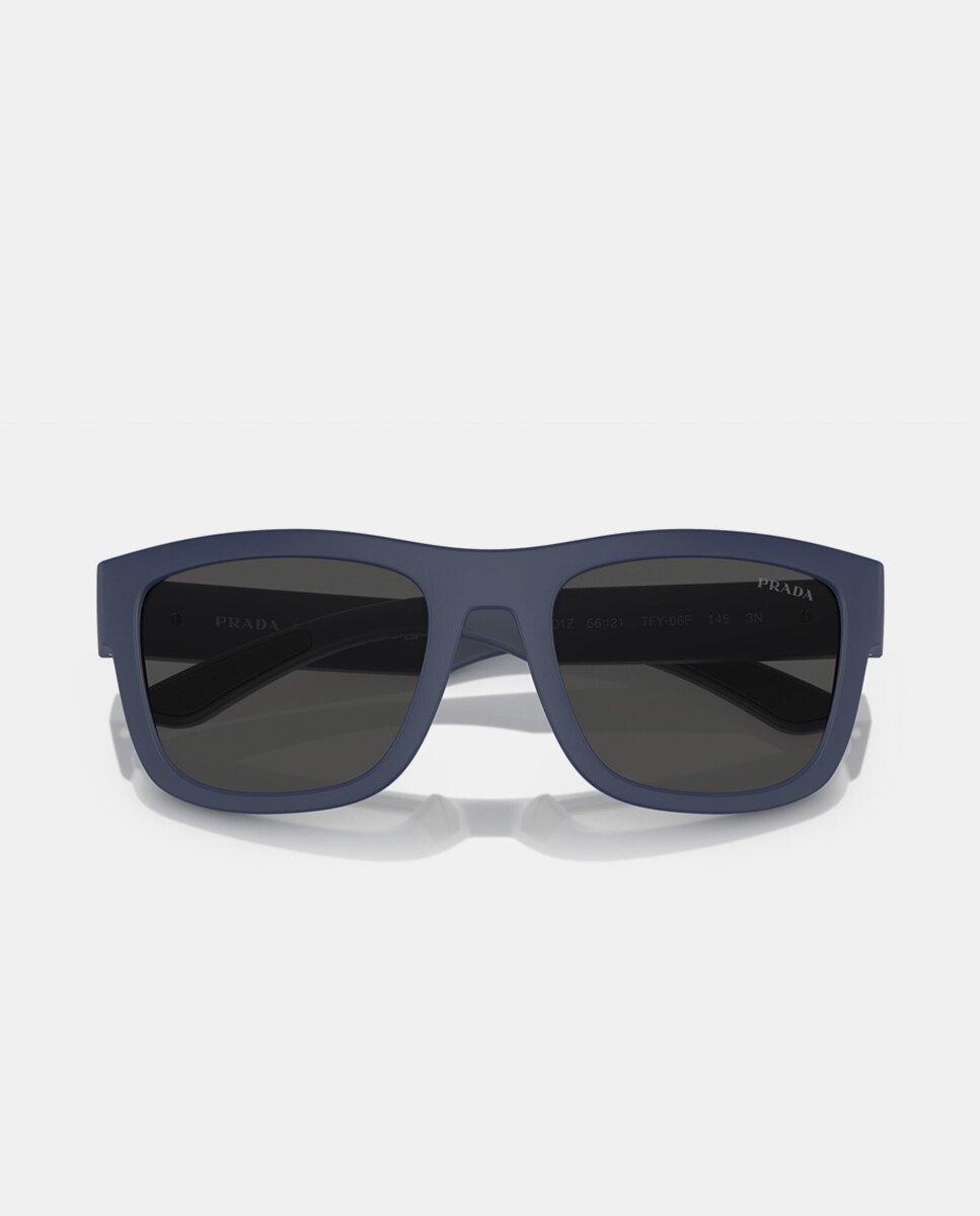 Gafas de sol PS1ZS de hombre rectangular en inyectado - Prada Linea Rossa - Azul Azul-5