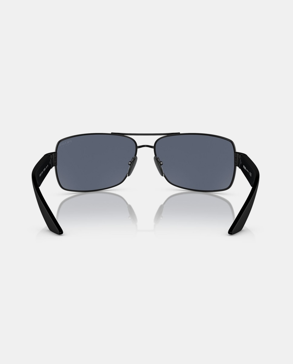 Gafas de sol PS 50ZS de hombre rectangular en metal - Prada Linea Rossa - Negro Negro-6
