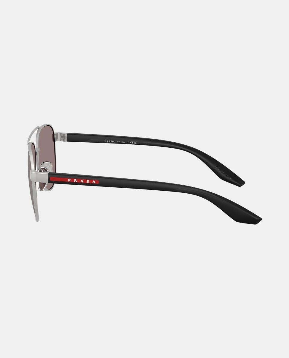 Gafas de sol PS A52S de hombre piloto en metal con lente espejada - Prada - Gris Gris-3