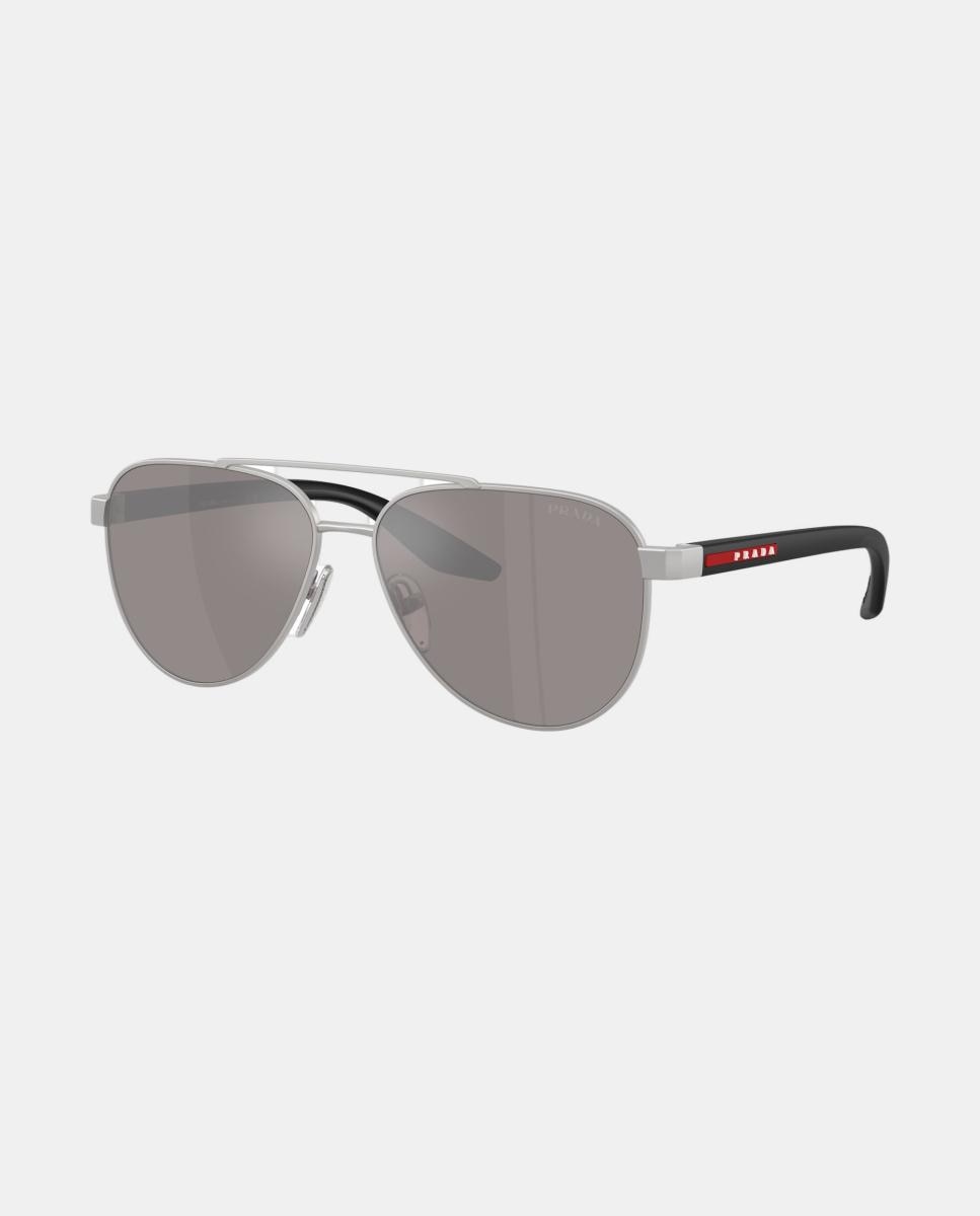 Gafas de sol PS A52S de hombre piloto en metal con lente espejada - Prada - Gris Gris-7
