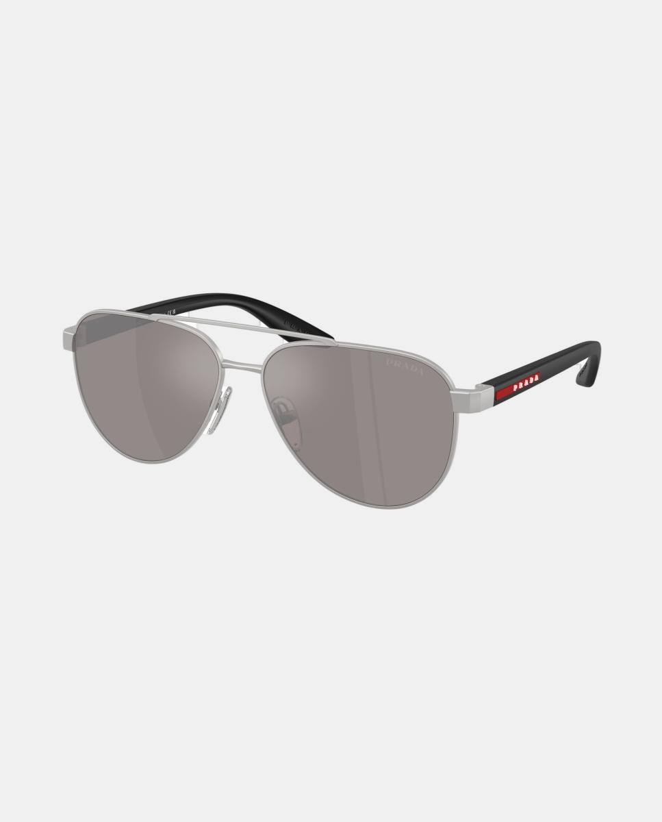 Gafas de sol PS A52S de hombre piloto en metal con lente espejada - Prada - Gris Gris-8