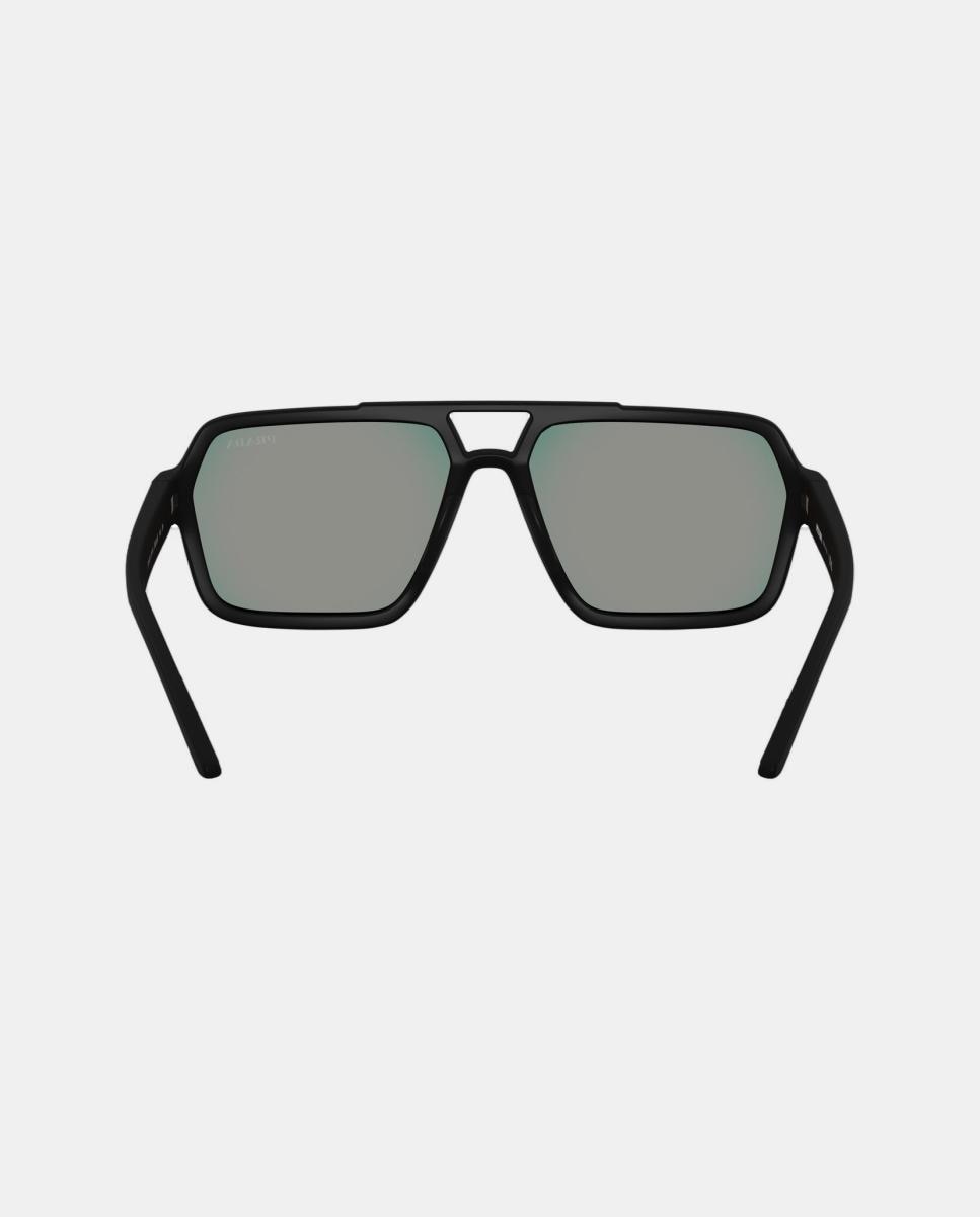 Gafas de sol PS A06S de hombre piloto en inyectado con lente espejada - Prada - Negro Negro-6