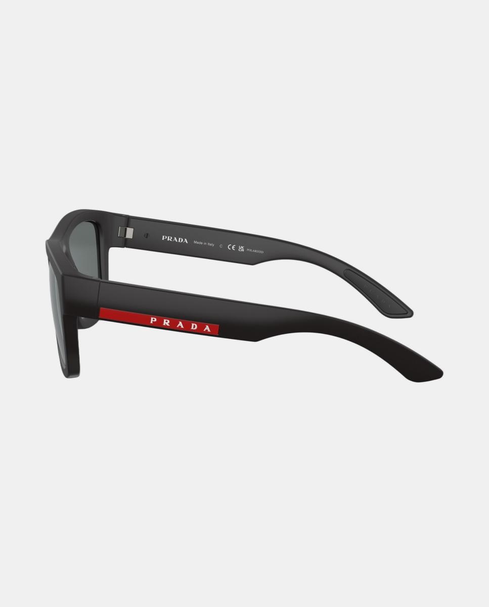 Gafas de sol PS1ZS de hombre rectangular en inyectado con lente polarizada - Prada Linea Rossa - Negro Negro-3