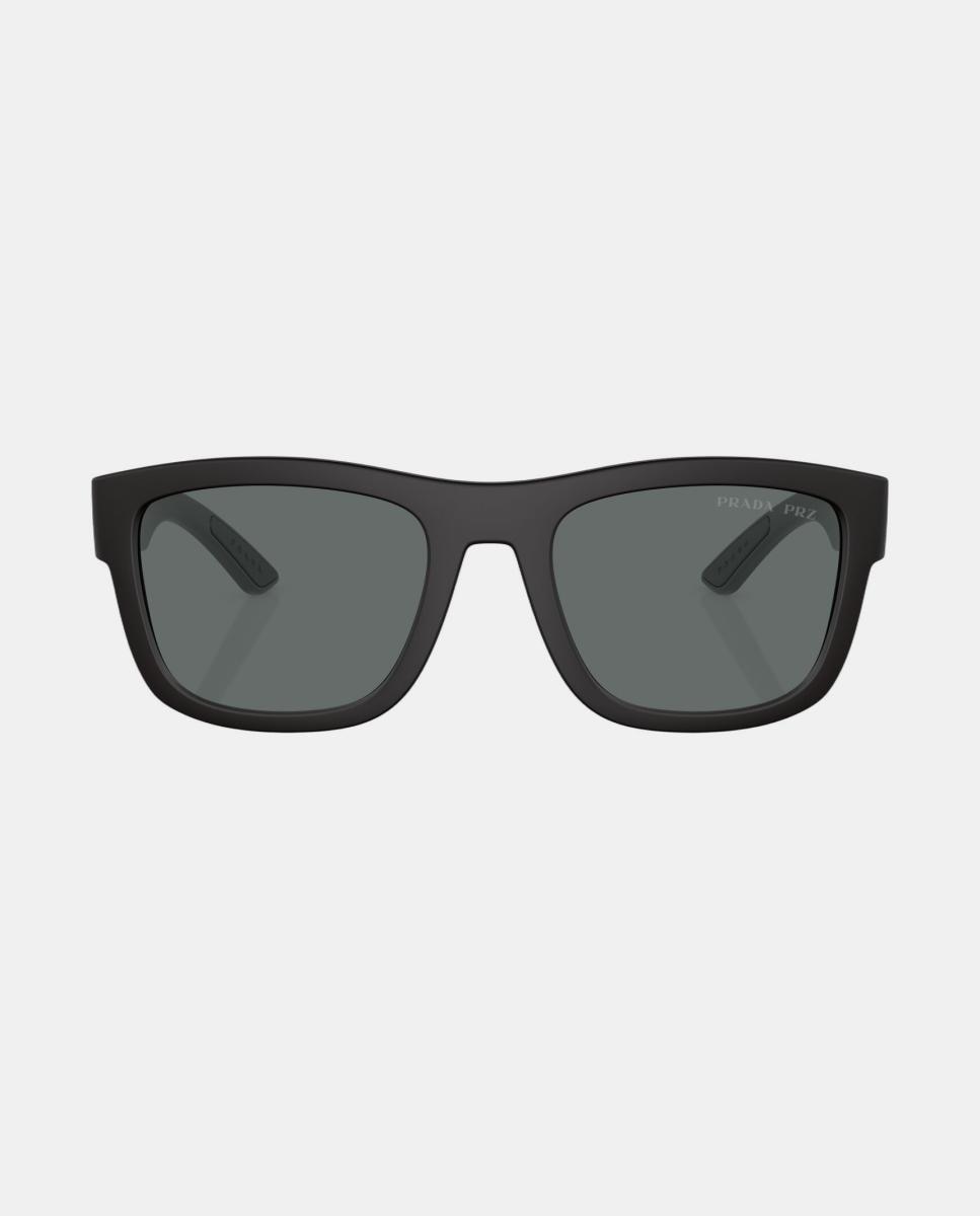 Gafas de sol PS1ZS de hombre rectangular en inyectado con lente polarizada - Prada Linea Rossa - Negro Negro-4
