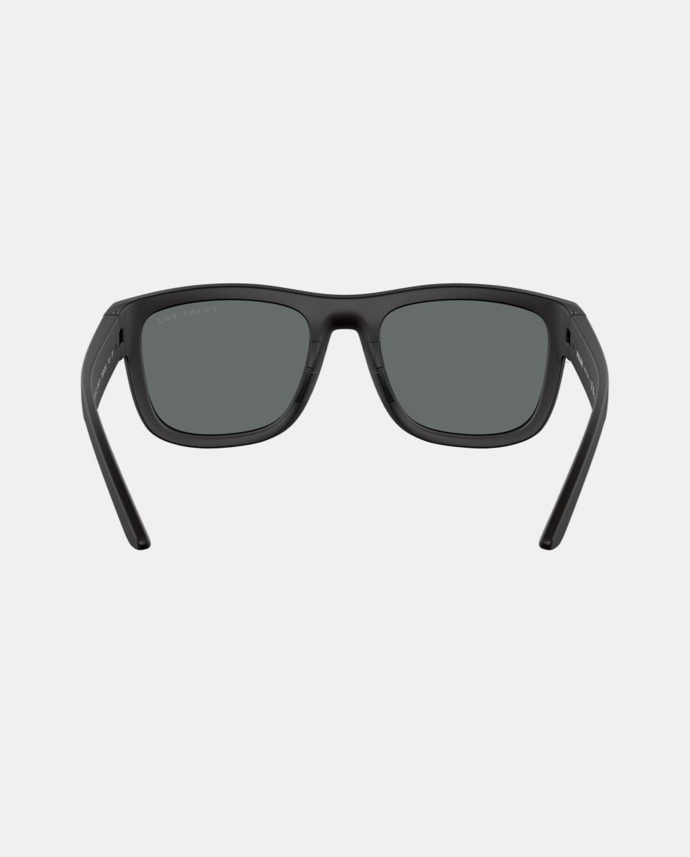 Gafas de sol PS1ZS de hombre rectangular en inyectado con lente polarizada - Prada Linea Rossa - Negro Negro-6