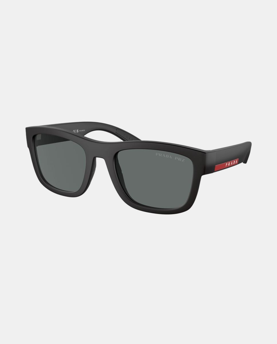 Gafas de sol PS1ZS de hombre rectangular en inyectado con lente polarizada - Prada Linea Rossa - Negro Negro-8