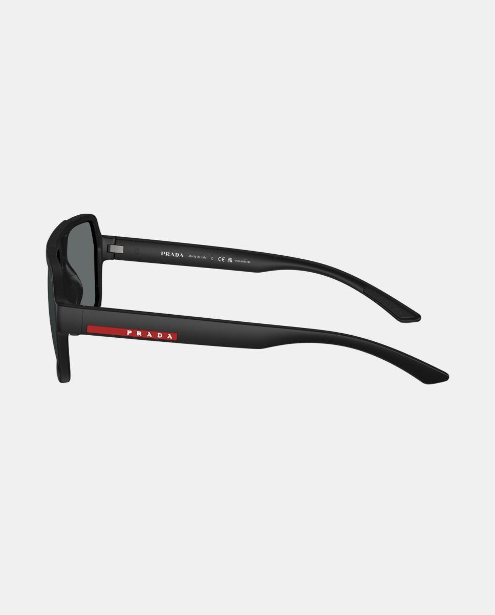 Gafas de sol PS A06S de hombre piloto en inyectado con lente polarizada - Prada Linea Rossa - Negro Negro-3