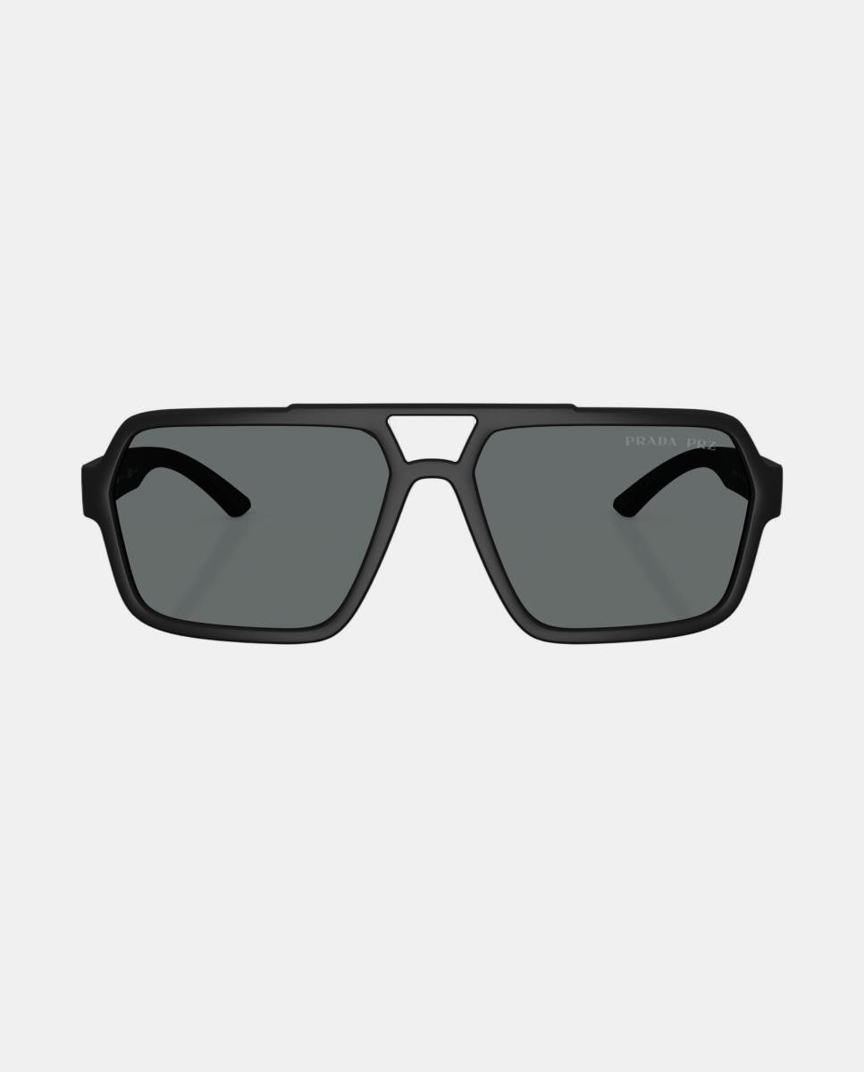 Gafas de sol PS A06S de hombre piloto en inyectado con lente polarizada - Prada Linea Rossa - Negro Negro-4