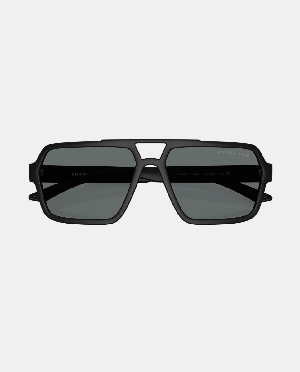 Gafas de sol PS A06S de hombre piloto en inyectado con lente polarizada - Prada Linea Rossa - Negro Negro-5