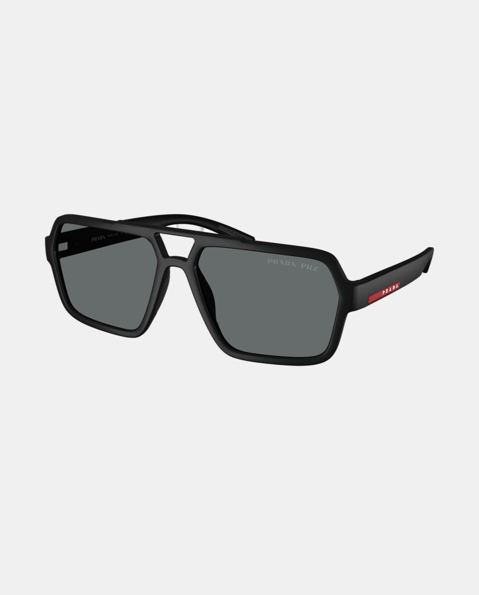 Gafas de sol PS A06S de hombre piloto en inyectado con lente polarizada - Prada Linea Rossa - Negro Negro-8
