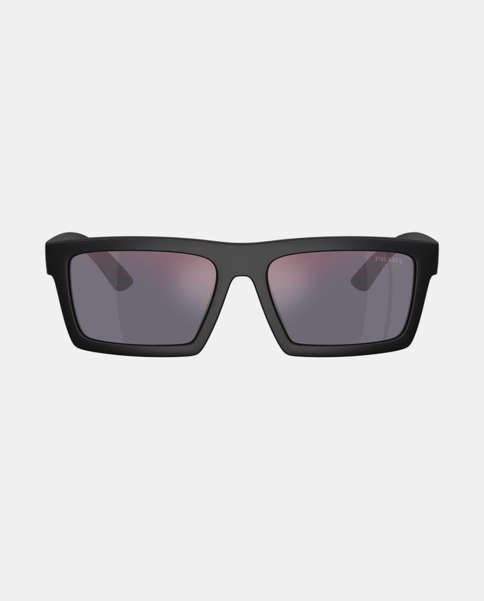 Imagen 1 de Gafas de sol PS A07S de hombre rectangular en inyectado con lente espejada Negro