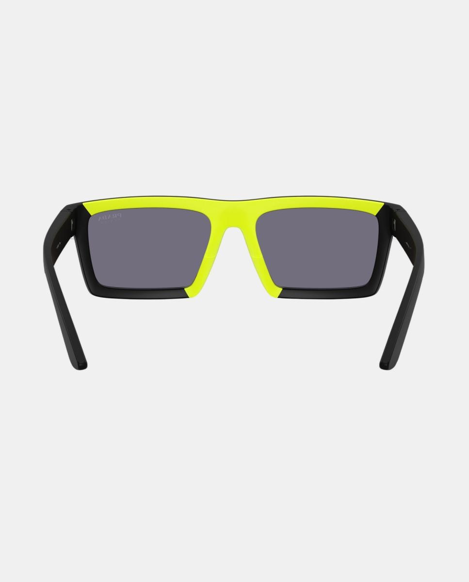 Imagen 6 de Gafas de sol PS A07S de hombre rectangular en inyectado con lente espejada - Prada Linea Rossa - Negro Negro