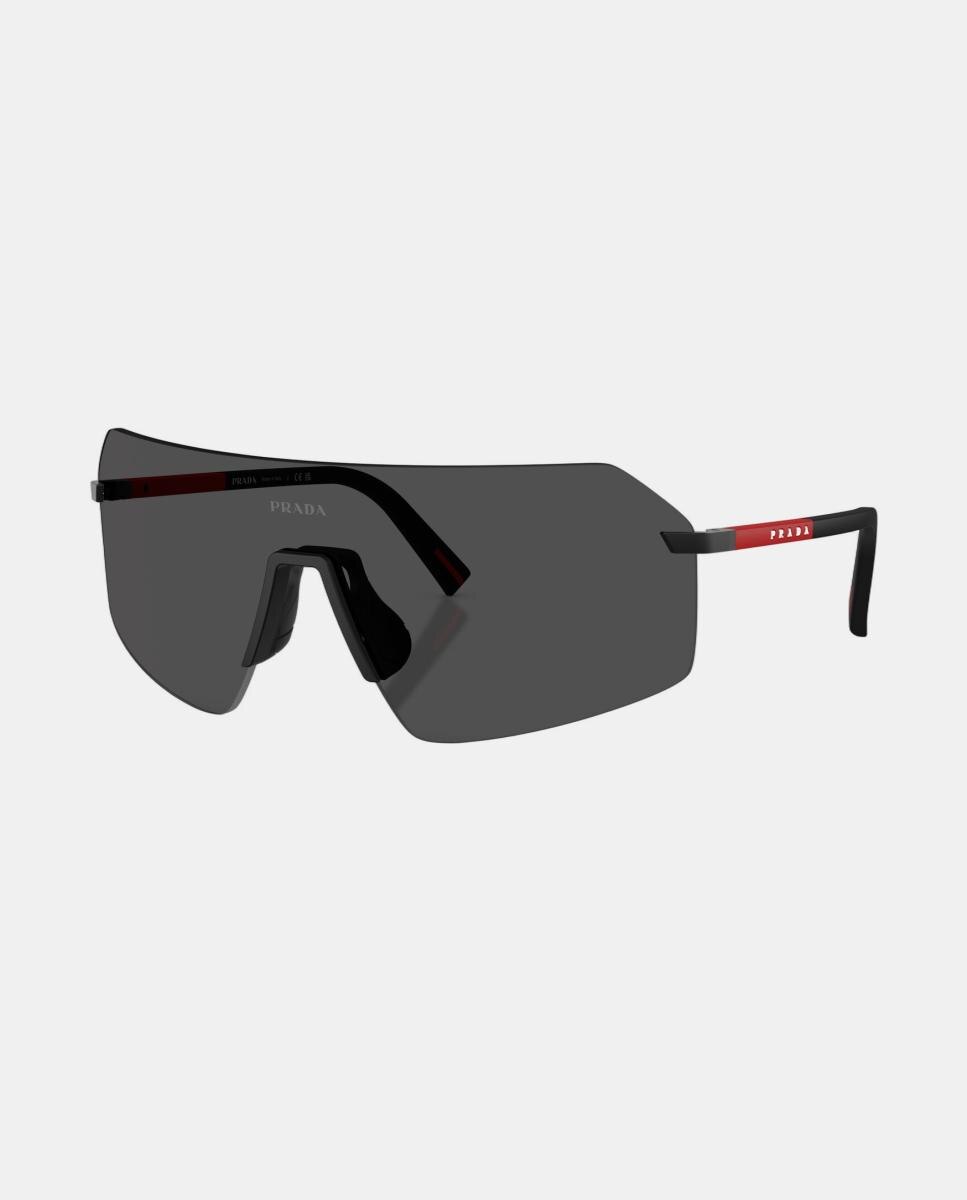 Gafas de sol PS B50S de hombre geométrica en metal - Prada Linea Rossa - Negro Negro-2