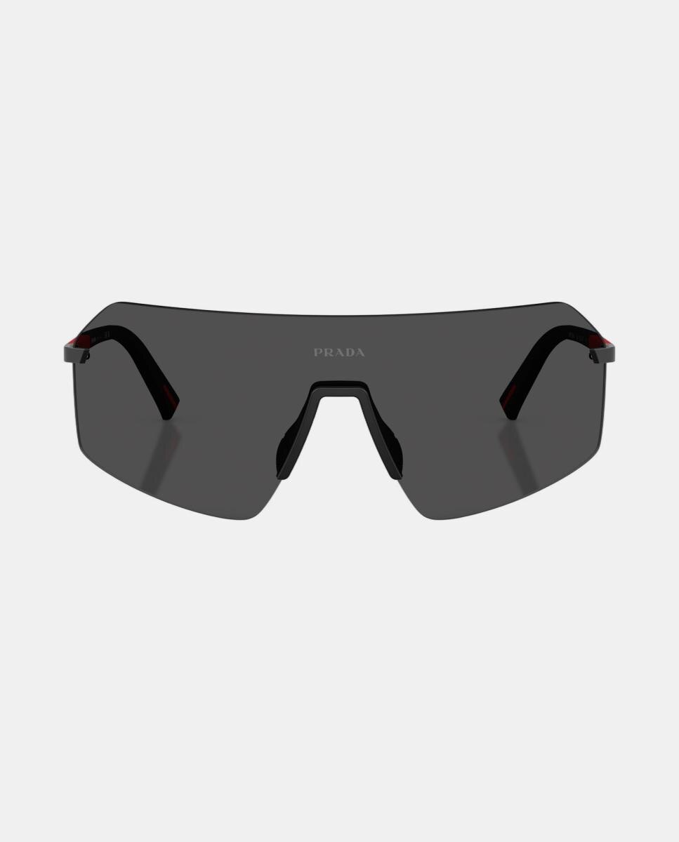 Gafas de sol PS B50S de hombre geométrica en metal - Prada Linea Rossa - Negro Negro-4
