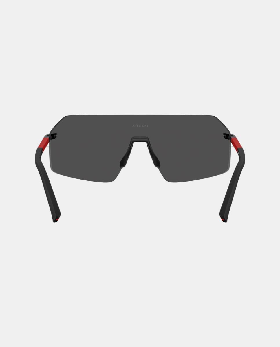 Gafas de sol PS B50S de hombre geométrica en metal - Prada Linea Rossa - Negro Negro-6