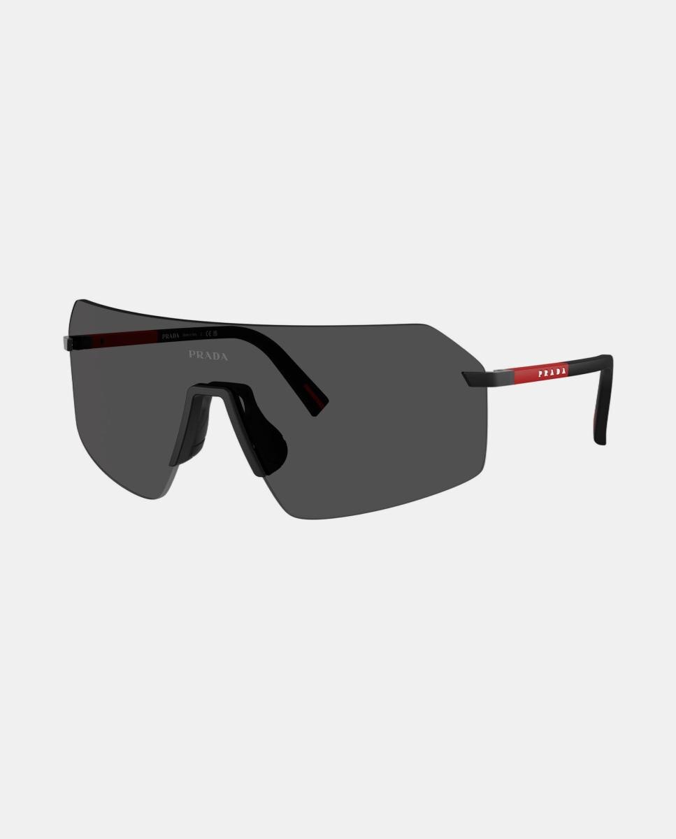 Gafas de sol PS B50S de hombre geométrica en metal - Prada Linea Rossa - Negro Negro-7
