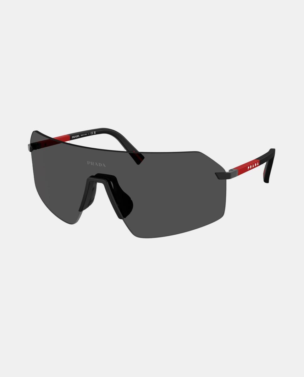 Gafas de sol PS B50S de hombre geométrica en metal - Prada Linea Rossa - Negro Negro-8