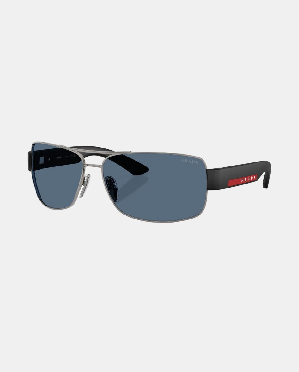 Imagen 2 de Gafas de sol PS B52S de hombre geométrica en metal - Prada Linea Rossa - Gris Gris