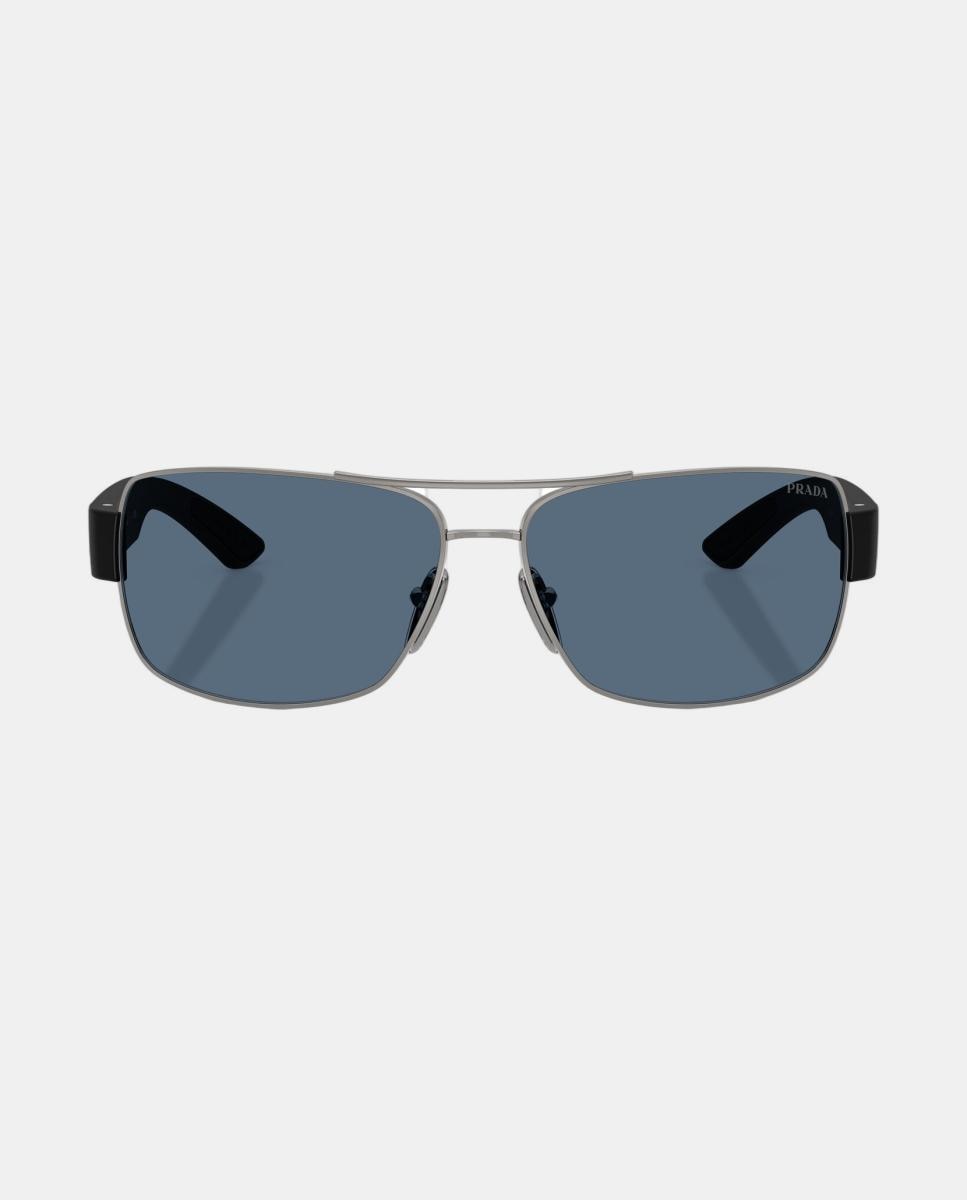 Imagen 4 de Gafas de sol PS B52S de hombre geométrica en metal - Prada Linea Rossa - Gris Gris