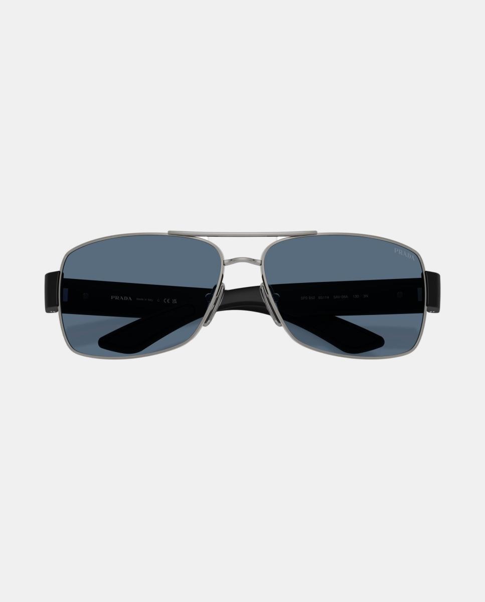 Imagen 5 de Gafas de sol PS B52S de hombre geométrica en metal - Prada Linea Rossa - Gris Gris