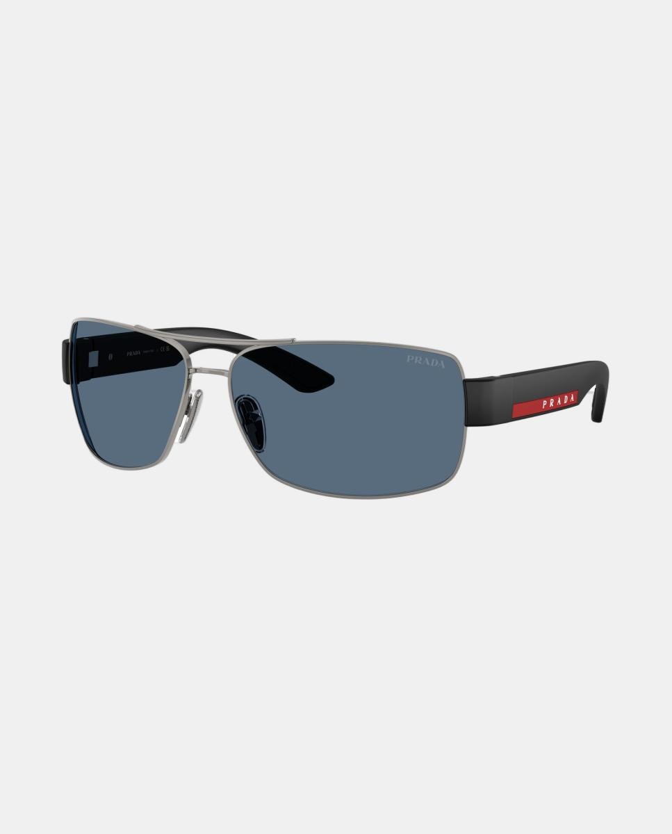 Imagen 7 de Gafas de sol PS B52S de hombre geométrica en metal - Prada Linea Rossa - Gris Gris