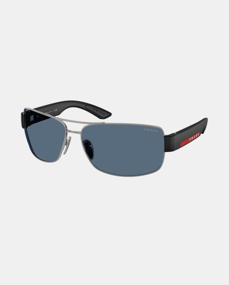 Imagen 8 de Gafas de sol PS B52S de hombre geométrica en metal - Prada Linea Rossa - Gris Gris