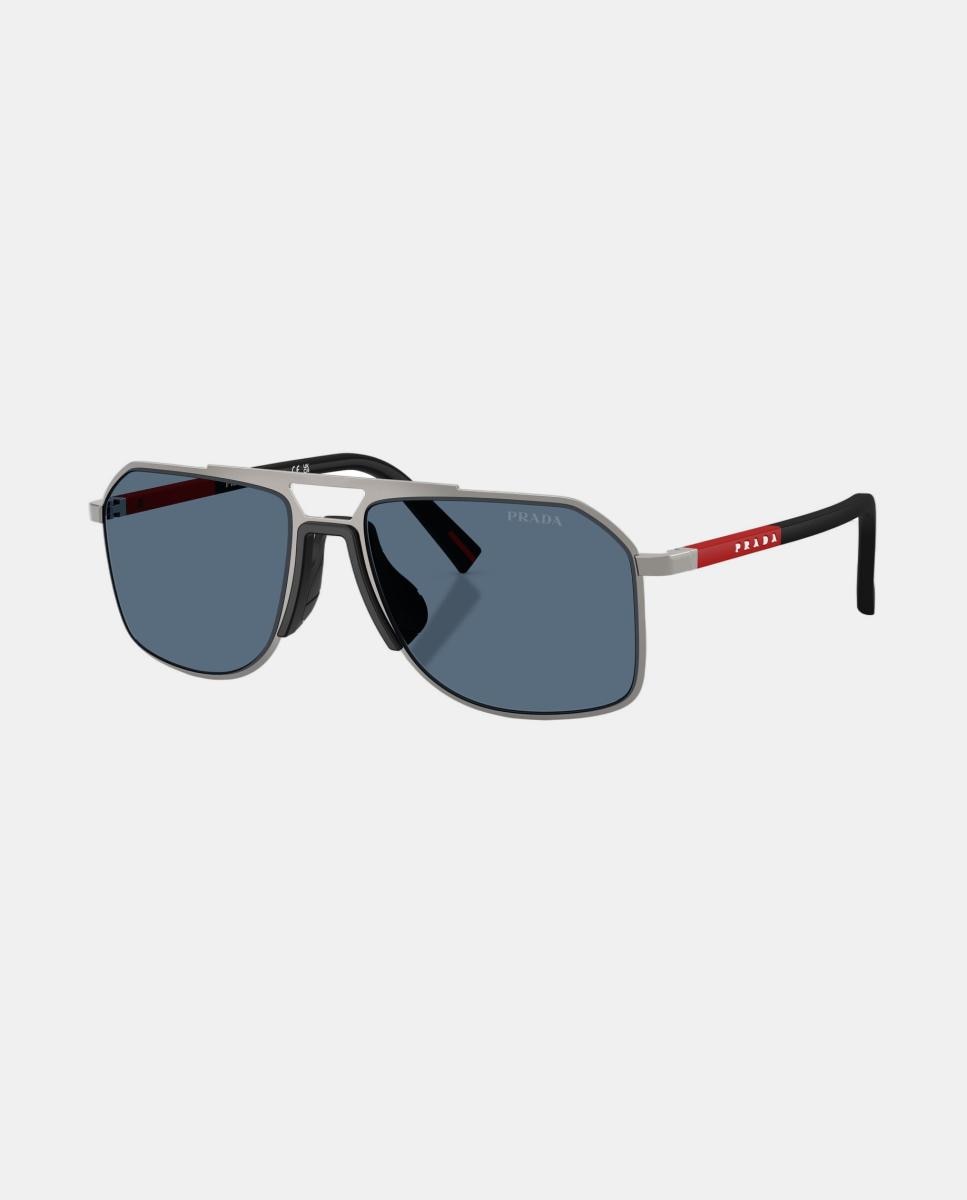 Gafas de sol PS B51S de hombre piloto en metal - Prada Linea Rossa - Gris Gris-2
