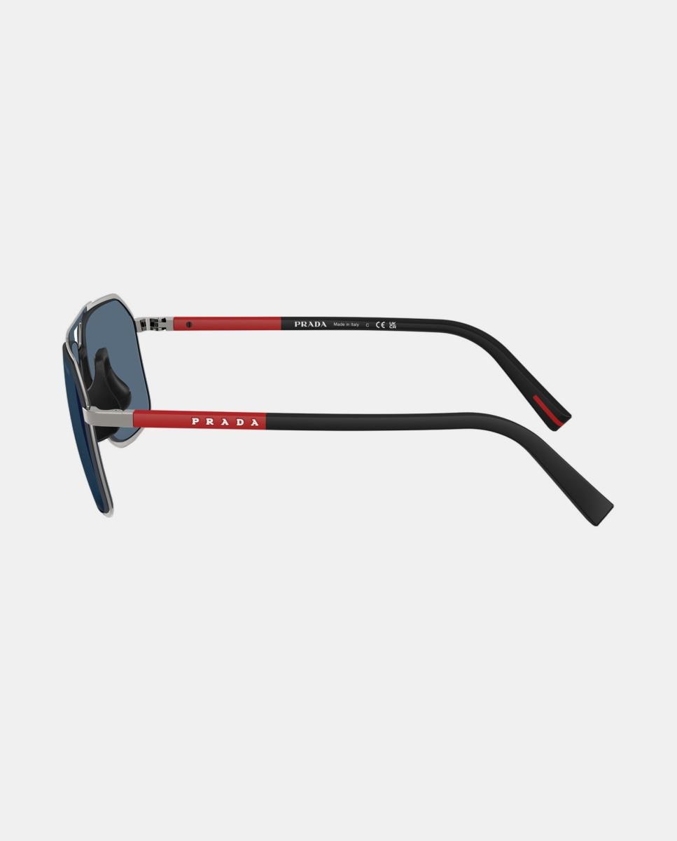 Gafas de sol PS B51S de hombre piloto en metal - Prada Linea Rossa - Gris Gris-3