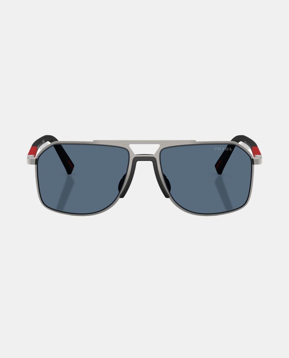 Gafas de sol PS B51S de hombre piloto en metal - Prada Linea Rossa - Gris Gris-4