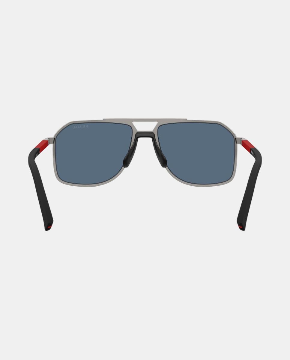 Gafas de sol PS B51S de hombre piloto en metal - Prada Linea Rossa - Gris Gris-6